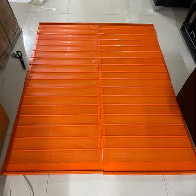 สีแดง PU Screen Mat 5.0 มม Mesh สําหรับ Aggregate ใหญ่