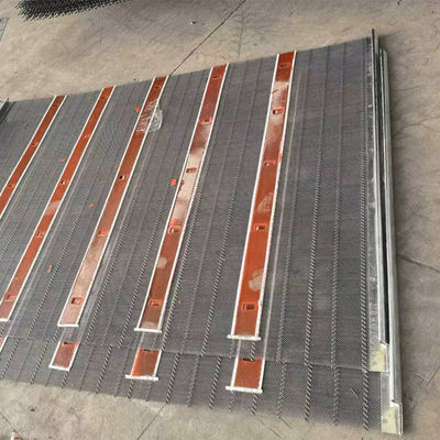Crimped Woven Poly Ripple Self-cleaning Screen Mesh สําหรับเครื่องเจาะเหมืองดําในจอสั่น